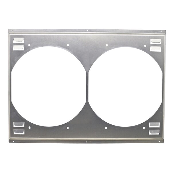 Handson 25.56 x 18.63 in. Aluminum EMC Louvered Fan Shroud Dual for 31 x 19 in. Radiators - Natural HA1320663 - main